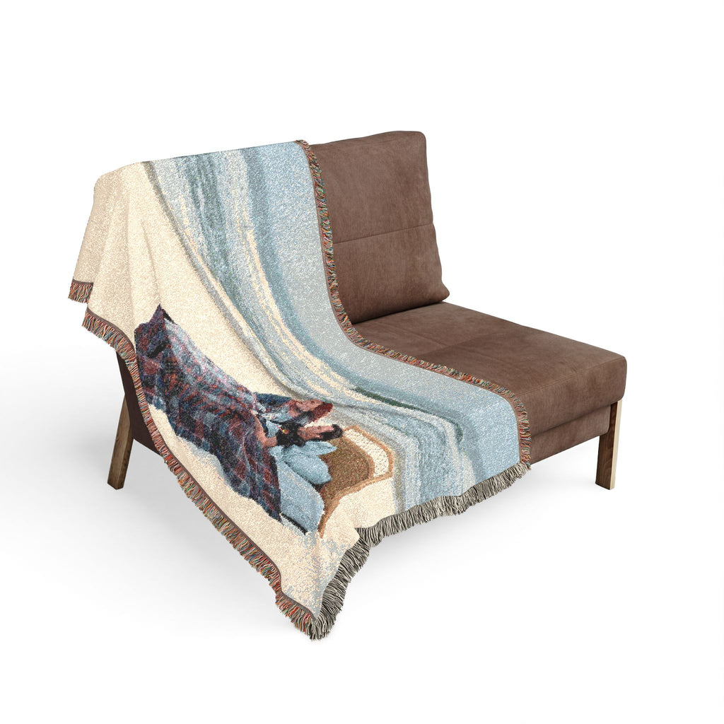 "Meet me at Montauk" Woven Blanket
