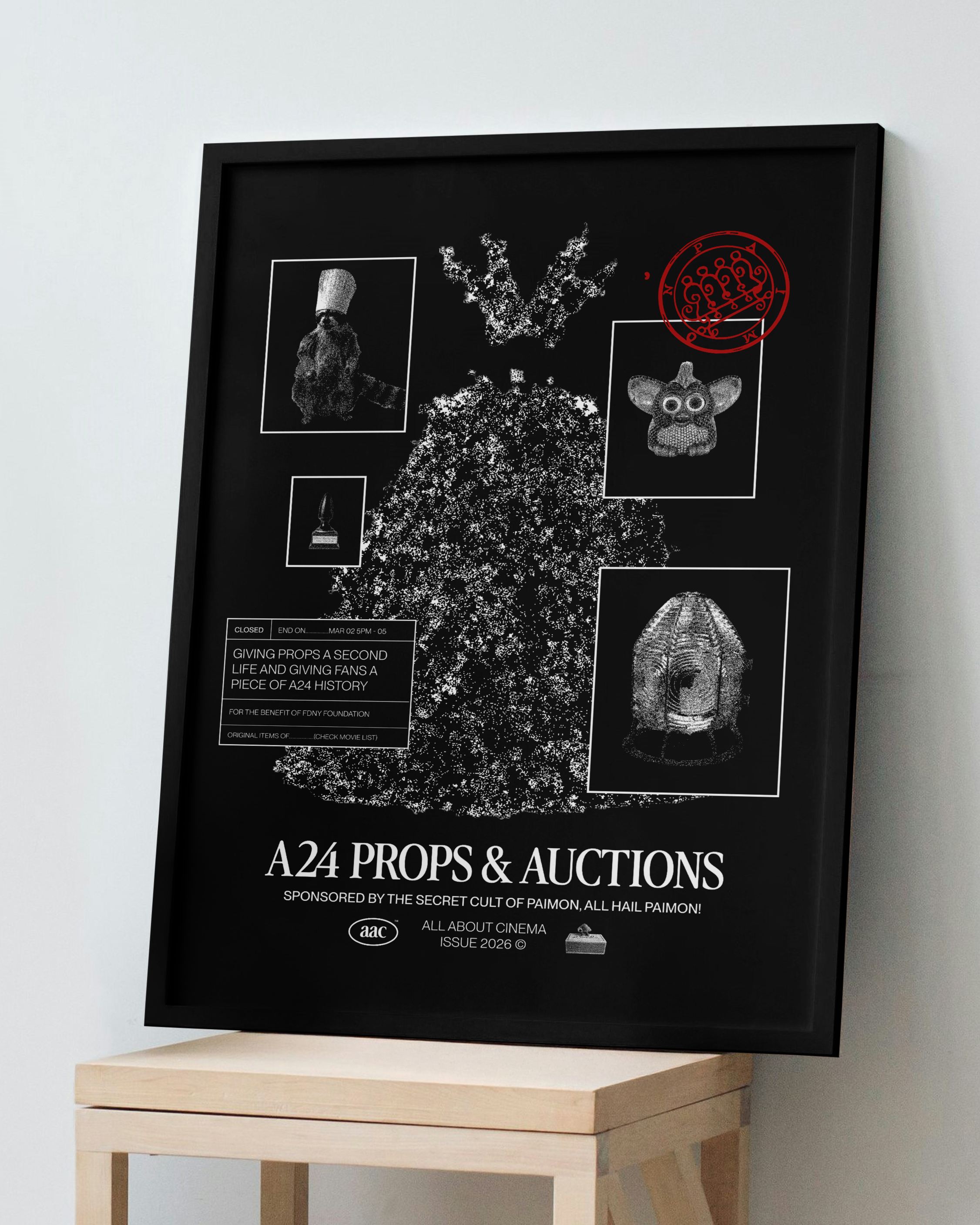 A24 PROPS & AUCTIONS Black Print